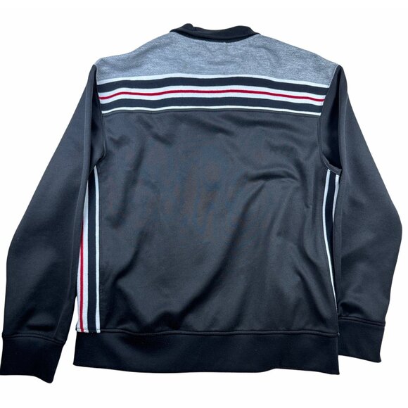 Puma Mens Full-Zip Track Jacket Black/Gray Red Striper Sz L Comfy Streetwear - Picture 2 of 11